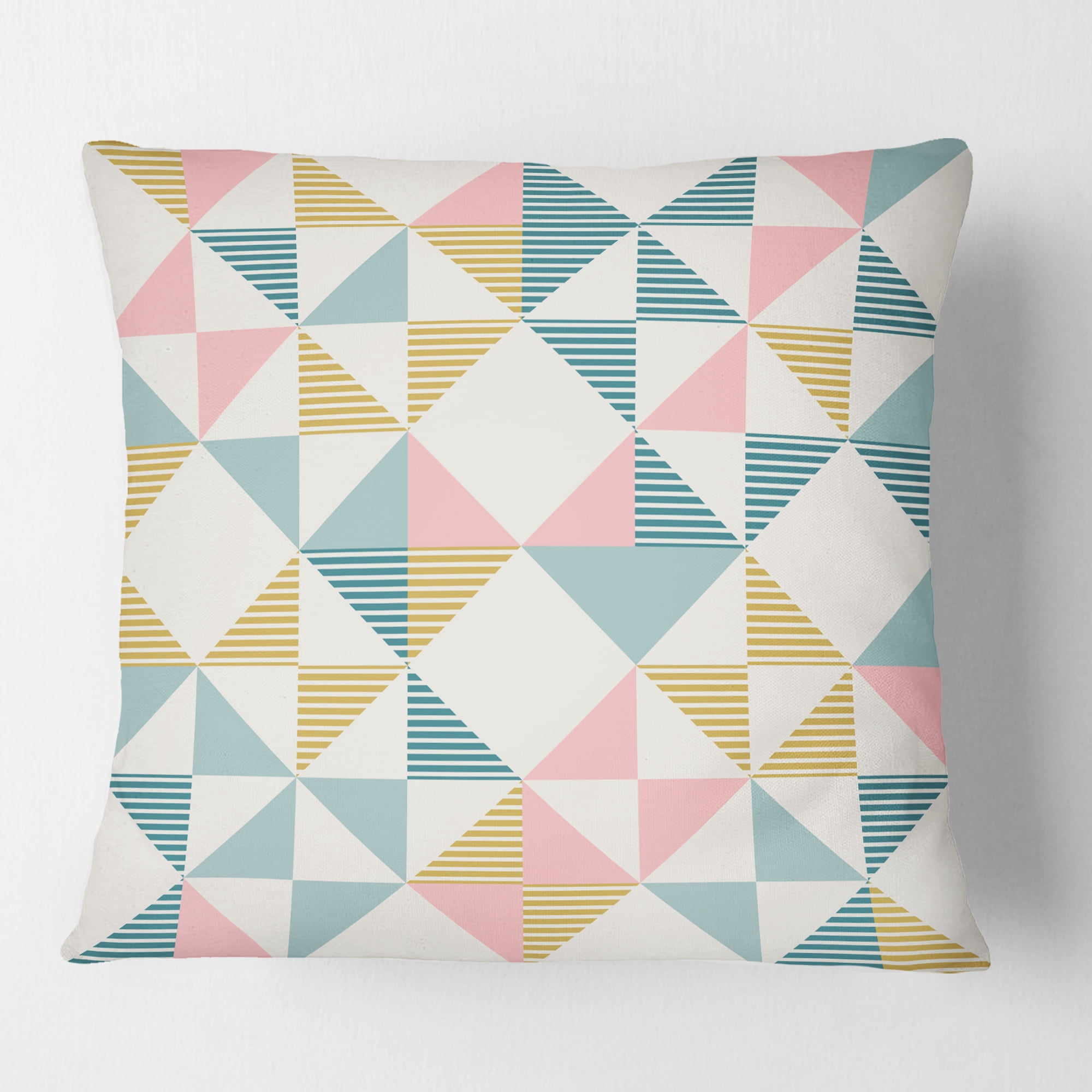 Designart Diamond Retro II' Mid-Century Modern Throw Pillow - 18x18