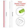 thumbnail image 2 of Tomorotec 15-Pack 12" Reusable Silicone Christmas Drinking Straws Fit for Stanley Tumblers 20oz, 30oz, 40oz w/ 2 Brushes, Food-Grade Vibrant Colors Straws for Family (Watermelon), 2 of 7