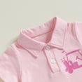 thumbnail image 5 of Okbabeha  Toddler Baby Girl Golf Outfit Short Sleeve Polo T Shirt Golf Print Mini Skirt Set 2Pcs Clothes, 5 of 7