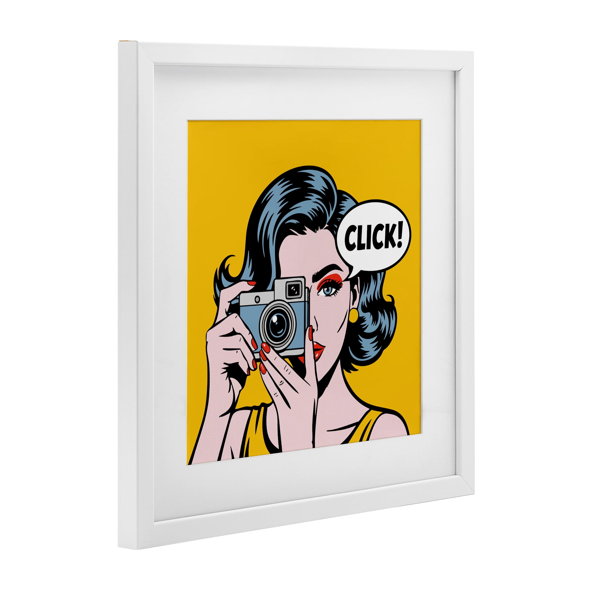Stupell Industries Click Retro Photographer White Framed Print Under Glass, design by Andreas Magnusson