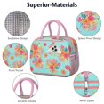 thumbnail image 4 of Lunch Bag Lunch Box for Women Reusable Insulated Lunch Cooler Bags,Large Capacity for Work Travel Picnic,Water-Resistant Pioneer Colorful Floral Lunch Tote Bag Gifts for Woman Mom Pink, 4 of 6