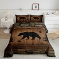 thumbnail image 2 of Rustic Bear Comforter Set Twin Size,Wildlife Hunting Theme Quilt Set,Animal Bedding Set Teens Room Decor,Wooden Board Duvet Insert, 2 of 8