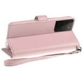 thumbnail image 6 of Samsung Galaxy S21 Ultra (6.8") Wallet Case Leather Credit Card ID Slot Dual Flip Pouch Stand & Strap Cover ,Xpm Phone Cover for Galaxy S21 Ultra - Rose Gold, 6 of 6