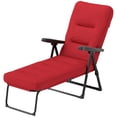 thumbnail image 1 of Outsunny Chaise Longue d'Extérieur Pliante avec Coussin, Dossier Réglable, Chaise de Patio/jardin Inclinable avec Repose-Pieds, Rouge Vin, 1 of 7