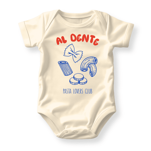 Al Dente Pasta Baby Bodysuit, Newborn Outfit, Baby Clothes, Gift for Children 12m Natural