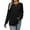 Black, variant on Zeagoo Tshirts For Women Thumb Hole Cotton Long Sleeve Shirts Tunic Blouses for Leggings