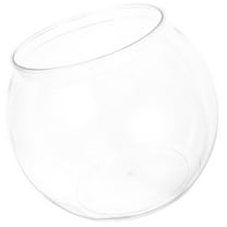 LEORX Clear Plastic Fish Bowl Sturdy Globe Fish Tank for Desktop Display