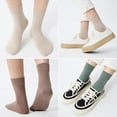 thumbnail image 6 of Women Thin Cotton Socks, Soft Cotton Bootie Socks Women Above Ankle Crew Socks (6-Pairs With gift box), 6 of 6