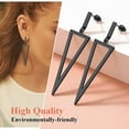thumbnail image 6 of FindChic Huggie Earrings for Women Stainless Steel Black Triangle Earrings Birthday Christmas Jewelry Gifts for Her Mom with Box, 6 of 8
