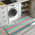 thumbnail image 3 of Pink and Blue Triangle Pattern Kitchen Rug Mat,Kitchen Runner Rugs Non Skid Washable,Decorative Kitchen Floor Mats for Kitchen,Sink,Laundry,17"x47.2", 3 of 7
