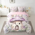 thumbnail image 3 of Feelyou Dreamy Elf Fairy Twin Bedding Sets 7-Piece for Girls, Kawaii Magic Princess Bedding Comforter Set, Flower Mushroom Cabin Reversible Sheet Sets, Lightweight Room Decor, 3 of 8