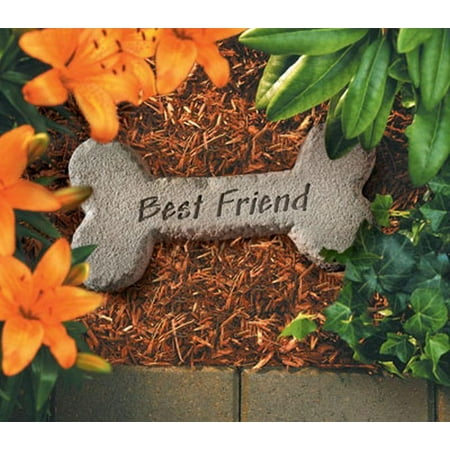Dog Bone W/ Best Friend Memorial Garden Stone