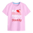 thumbnail image 6 of Yindaity Girls Boys Summer Tops Trendy Short Sleeve T-Shirt Casual Crew Neck Daily Shirt for Kids Toddler Children Cute Graphic Print Tee Blouse (Pink,3-4 Years), 6 of 6