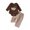 Brown, variant on GCETTIC Toddler Baby Christmas Thanksgiving Outfit Boy Girl Fall Turkey/Truck T-Shirt Plaid Pants 2Pcs Winter Clothes 0-3 Months