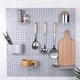 thumbnail image 4 of Estante de almacenamiento de plástico para pared con tablero sin perforaciones, estante de almacenamiento para cocina, baño, multiusos, 4 of 6