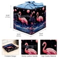 thumbnail image 3 of Flamingo Foldable Storage Basket with Handle, 10.8"x10.5"x10.6", Large Capacity Organizer Bin - Toy Box, 3 of 6