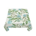 thumbnail image 4 of YFYANG Square Polyester Table Cloth, 54" x 54" Reusable Table Cover Kitchen Dining Room Watercolor Vintage Blue Flower Decorative Tablecloths for Tables of 2-4 People, 4 of 8