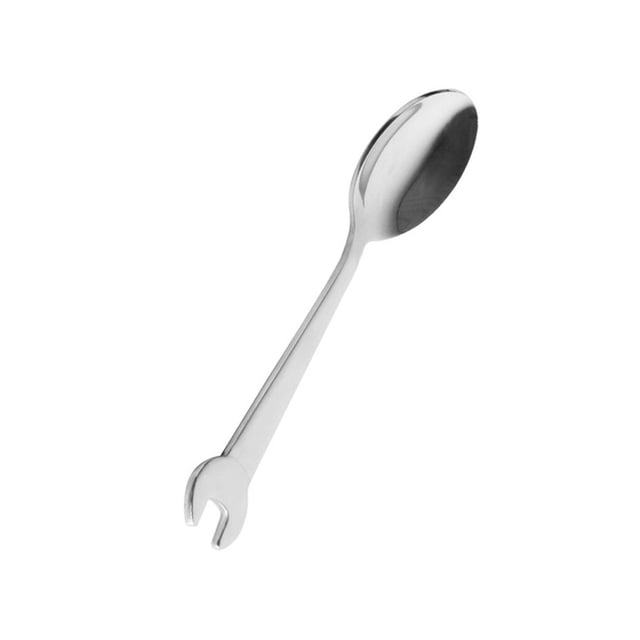 Bearachild Vajilla Forma de llave Tenedor de café Cuchara Cortadora de portátil de acero inoxidable, Cuchara de té Type3 NO3 Bearachild HA003621-05