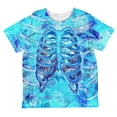 thumbnail image 1 of Halloween Octopus Kraken Skeleton Ribs Costume All Over Toddler T Shirt, 1 of 2