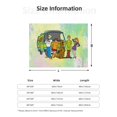 thumbnail image 5 of Scooby Doo Characters Flannel Blanket Cozy Ultra-Soft Micro Throw Blanket For Bed Sofa Couch Car Office Camping Travel All Season Fleece Blanket 50"x40", 5 of 8