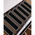 thumbnail image 7 of Stair Treads for Wooden Steps, Black Peel and Stick Stair Treads with Reusable Adhesive, Modern Geometric Abstract Art Aesthetics Non Slip Indoor Stairs Runner Rugs Mats for Elders Dogs 8"x30" 4PCS, 7 of 7