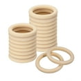 thumbnail image 1 of Unique Bargains 20Pack 65mm(2.6') Natural Wood Rings, 10mm Smooth Unfinished Wooden Circles, 1 of 7
