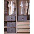 thumbnail image 4 of Zip Lid Stackable Storage Box for Garment Clothes Organizer in Wardrobe, Black Gray, 4 of 7