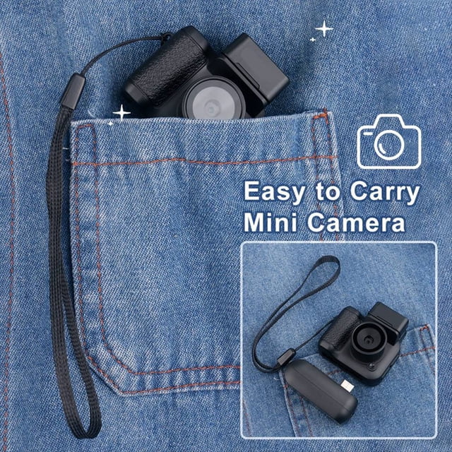 Mini Cámara Estilo Monorreflex HD1080P CMOS con Pantalla LCD Lámpara de Flash y Base de Batería Grabadora de Vídeo Portátil DV