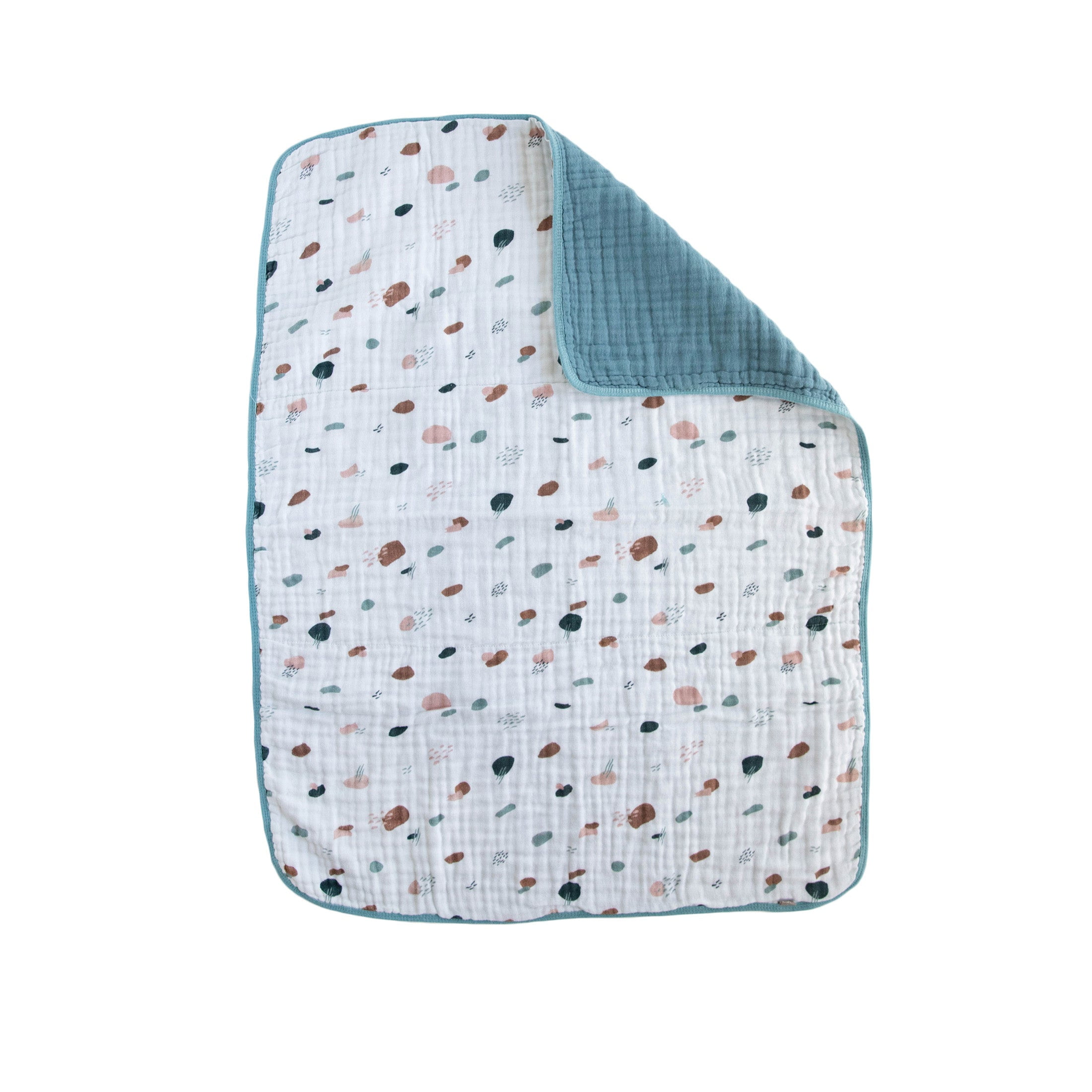 Red Rovr 100% Organic Cotton Muslin Quilted Infant Blanket, Unisex, Dots & Dashes