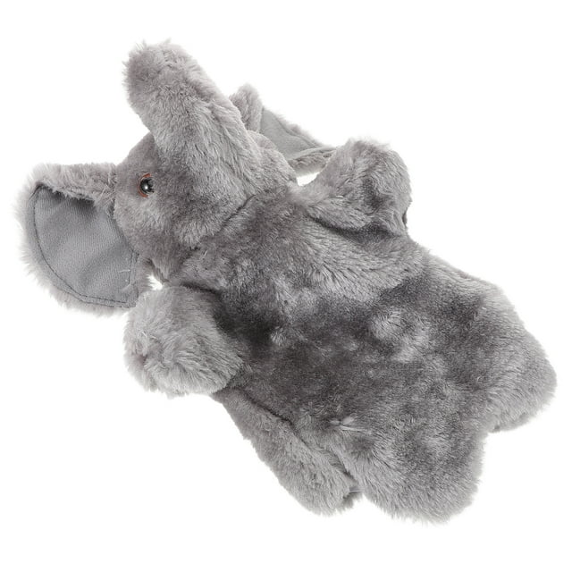 1 unid encantador de felpa artificial elefante marioneta de juguete interactivo educativo