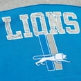thumbnail image 4 of Men's Mitchell & Ness Blue Detroit Lions  Off Field Vintage Logo Short Sleeve Pullover Hoodie, 4 of 4
