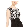 thumbnail image 3 of CONNECTED APPAREL Robe Maxi Formelle à Manches Courtes Noires pour Femmes Petites 8P, 3 of 4