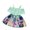 Light blue, variant on Coerni Baby Girls Off Shoulder Dress Floral Swing Dresses Ribbed Summer Casual Sundress Little Girl Elegant Princess Dress