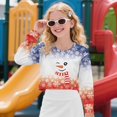 thumbnail image 2 of DISNIMO Fashion Girls Sweatsuit Long Sleeve Crop Tops Snowman Snowflake Print Fashion Pullover Sweatshirt Round Neck Loose T-Shirts for 5-14Y, 2 of 7