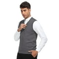 thumbnail image 3 of HAOMEILI Men's Sleeveless V Neck Pullover Sweater Slim Fit Casual Solid Sweater Vest, 3 of 6