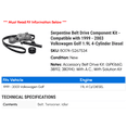 thumbnail image 2 of Serpentine Belt Drive Component Kit - Compatible with 1999 - 2003 Volkswagen Golf 1.9L 4-Cylinder Diesel - Gates, 2 of 2