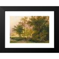thumbnail image 2 of Barend Cornelis Koekkoek 14x11 Black Modern Framed Museum Art Print Titled - Travellers on a Road (1849), 2 of 5