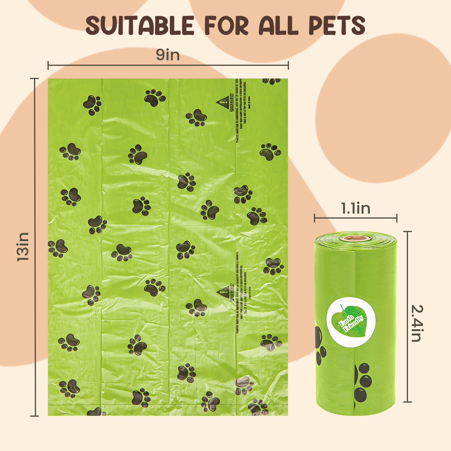 Cshidworld Dog Poop Bags, 36 Rolls 540 Count, Green photo 3