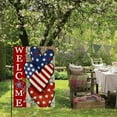 thumbnail image 3 of Independence Day July 4th Welcome Love Red Blue White Flowers Star Garden Flag 12.5x18in, Home Outdoor Yard Garden Flag Decoration -A, 3 of 4