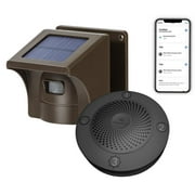 eMACROS HS002 Pro 2 Smart Wireless Driveway Alarm, Long Range Solar-Powered Motion Sensor, App for Remote Arm/Disarm