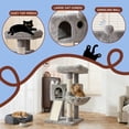 thumbnail image 6 of Amolife 36.6" Cat Tree Tower for Indoor Cats, Cat Condo with Plush Perch, Sisal Scratching Posts & Ramp, Cozy Cat Furniture, Gray, 6 of 9