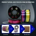 thumbnail image 2 of 3D Printer Filament Triple Color Silk PLA Filament 1.75mm, 3D Printing Filament Bundle,Multicolor Filament Like Rainbow PLA, 250g X 4 Pack, 2 of 5