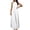 White, variant on Smsaxvxz Summer Dresses for Women Fashion Solid Crew Neck Sleeveless Casual Loose Ice Silk Crinkle Flared Maxi Dress Purple M