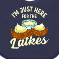 thumbnail image 4 of Inktastic Hanukkah Funny Here for Latkes Boys or Girls Baby Bib, 4 of 4