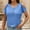 Blue, variant on ITSAME T-Shirts for Womens, Plus Size Crew Neck Off Shoulder Summer Buttons Comfy Blouses Black L