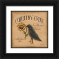 thumbnail image 1 of Lewis, Kim 12x12 Black Ornate Wood Framed with Double Matting Museum Art Print Titled - Country Crow, 1 of 4