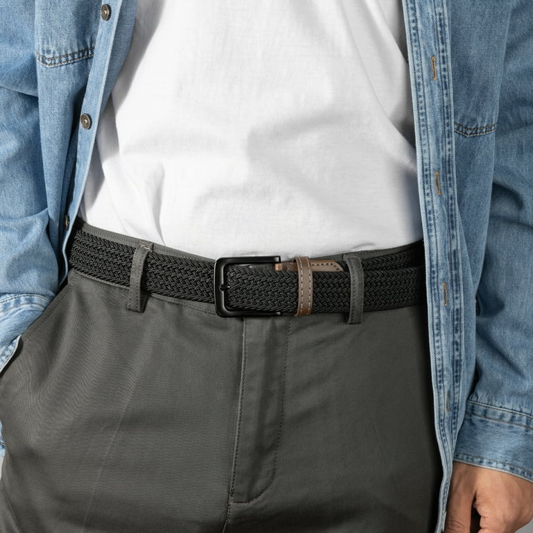 L'AIGLON woven elastic belt (BLACK×NAVY) L'AIGLON Woven Cord Belt – Vintage Something
