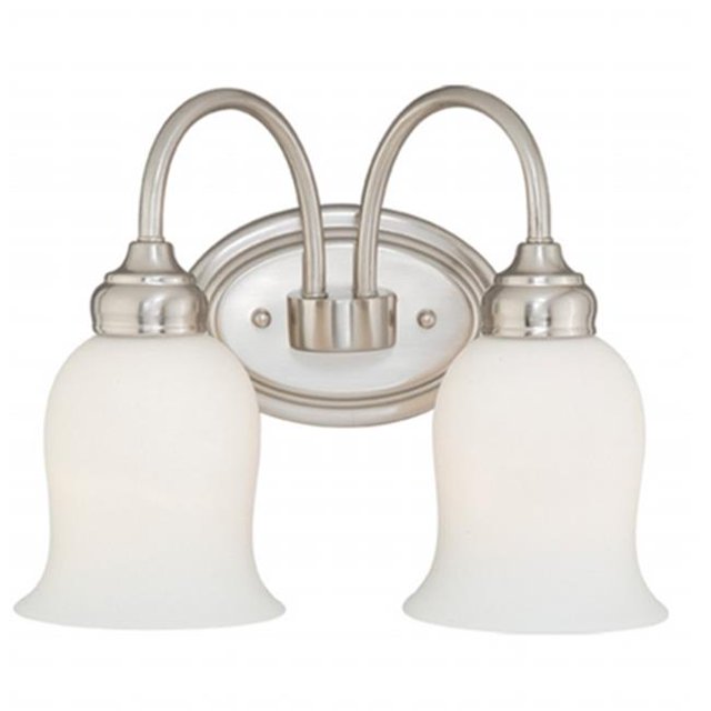 Vaxcel International W0024 Snowdrop 2L Vanity - Satin Nickel