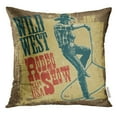 thumbnail image 1 of RYLABLUE Texas Retro Design Rodeo Show Vintage Engraving Illustrations and Grunge Effect in Separate Layer Country Throw Pillowcase Cushion Case Cover, 1 of 1