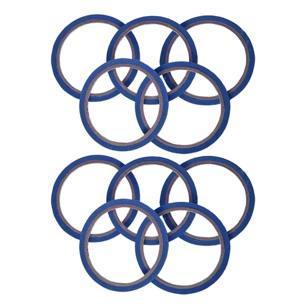 10 rollos de cinta de enmascarar, cintas de enmascarar, cintas de pintor autoadhesivas, cintas de colores surtidos, cintas de gráficos para confección de patrones y costura. Azul